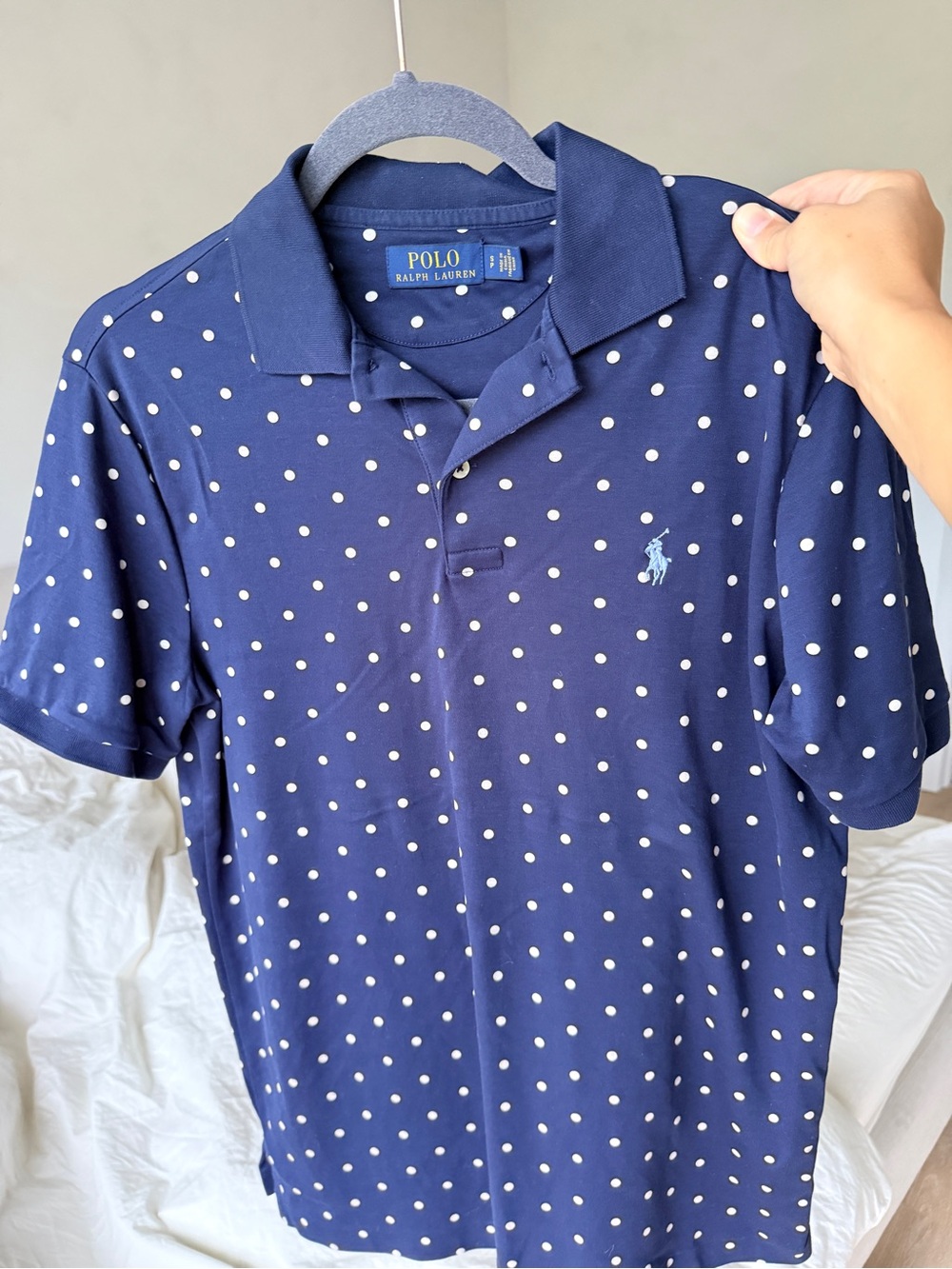 Polo by Ralph Lauren Navy Polo with White Polka Dots